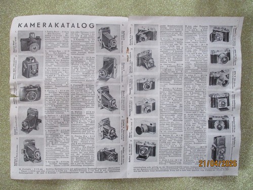 Kamera katalog 1957 - kamera-, katalog,