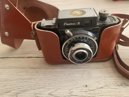 Alte kamera mit etui - mit, smena